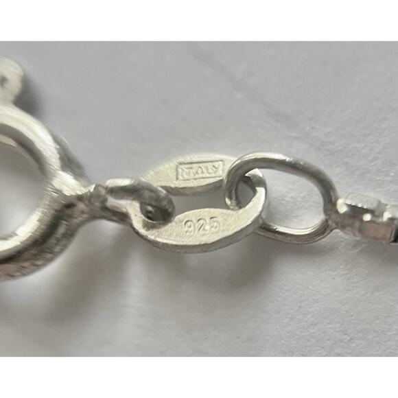 Oz Paz .925 Silver Aquamarine Pear Teardrop Shaped Pendant Necklace 31” Israel - Picture 9 of 9